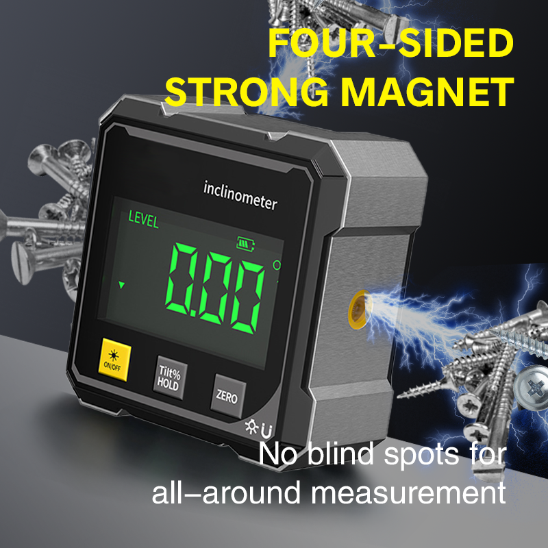 ⏳Begrenzte Zeit 50% Rabatt⏰4-seitiger magnetischer digitaler Winkelmesser mit Laser