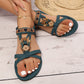 👡 LIMITIERTES ANGEBOT:50% RABATT! 🌼 Flache Damen-Sandalen – Runde Zehen, Atmungsaktiv, Verstellbarer Knöchelriemen & Blumen-Dekor ✨