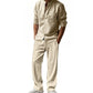👔⏰ ZEITLICH BEGRENZTES SPECIAL – 50% RABATT! Herren Casual Atmungsaktives Hemd und Hose Set – Lässig, bequem & perfekt für Arbeit & Alltag 🍂