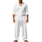 👔⏰ ZEITLICH BEGRENZTES SPECIAL – 50% RABATT! Herren Casual Atmungsaktives Hemd und Hose Set – Lässig, bequem & perfekt für Arbeit & Alltag 🍂