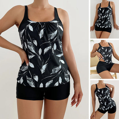 👙 50% RABATT! 🌊 Zweiteiliges Damen-Tankini-Set mit Print – Figurumschmeichelnd & schnell trocknend – Perfekt für Strand, Pool oder heiße Sommertage – bequemer Badespaß mit Stil ☀️