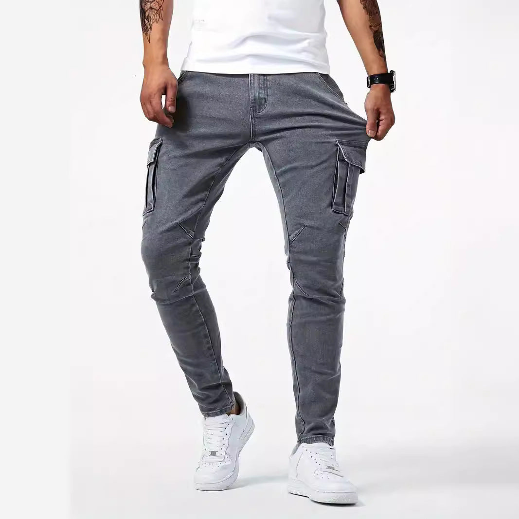 👖🔥 50% RABATT! Men's Slim Fit Jeans mit funktionalen Taschen – schlanke Silhouette, smarter Stauraum.