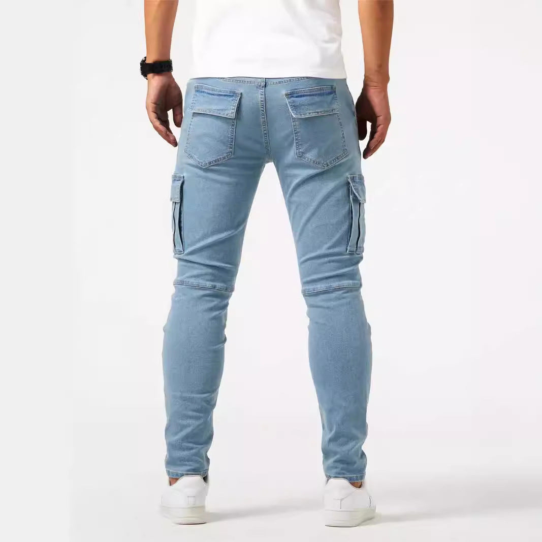 👖🔥 50% RABATT! Men's Slim Fit Jeans mit funktionalen Taschen – schlanke Silhouette, smarter Stauraum.