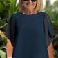 Damen-Zweiteiler: Charmantes asymmetrisches Top & Hose mit weitem Bein