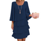 🎁 50 % Rabatt! Elegantes, mehrlagiges Rüschenkleid für Damen – Müheloser Stil für jeden Anlass 💃