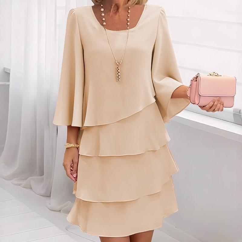 🎁 50 % Rabatt! Elegantes, mehrlagiges Rüschenkleid für Damen – Müheloser Stil für jeden Anlass 💃