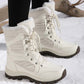 Warme, knöchelhohe Schnür-Schneestiefel für Damen【Kostenloser Versand】