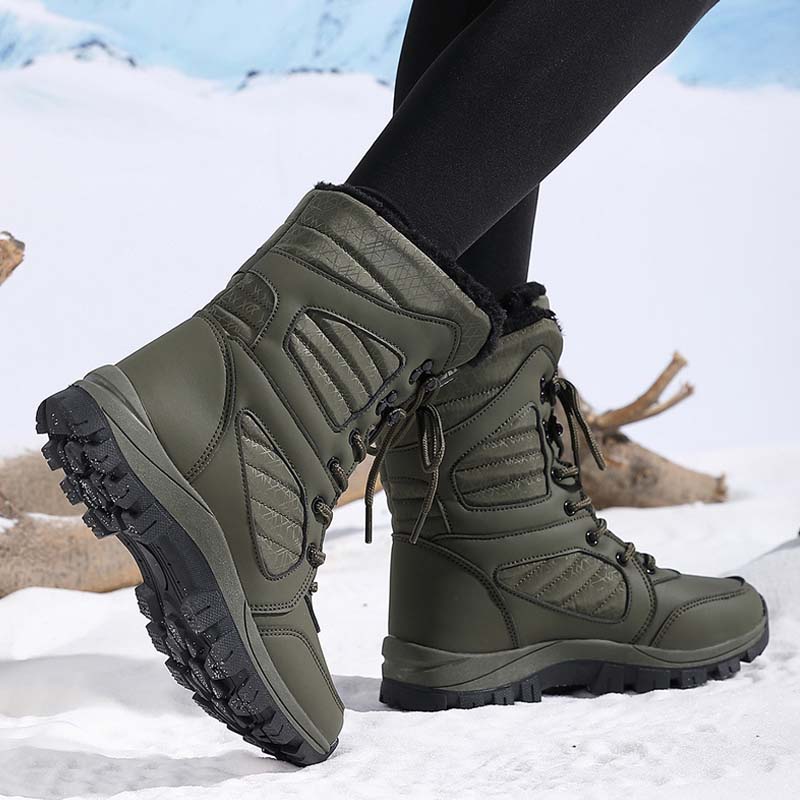 Warme, knöchelhohe Schnür-Schneestiefel für Damen【Kostenloser Versand】