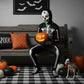 Im Dunkeln leuchtendes Skelettkostüm für Halloween