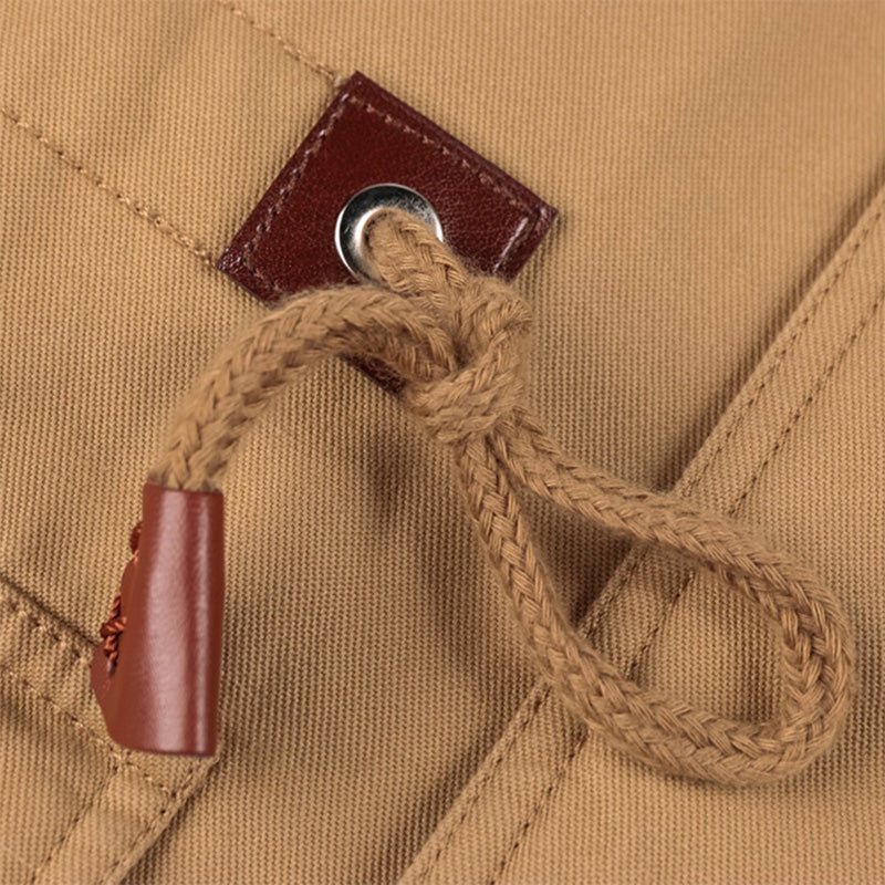 [Das perfekte Geschenk] Herren-Winterjacke aus Baumwolle mit Kordelzug im Military-Stil – Komfort und Stil vereint