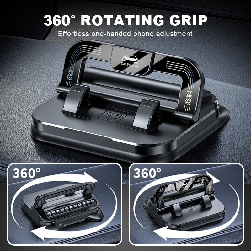 ✨ 360° drehbarer, faltbarer Handyhalter – Universelles Design, rutschfeste Unterseite, geeignet für Schreibtisch, Auto und Reisen 🚗💻