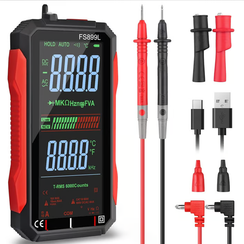 ⚡USB-aufladbares Digital-Multimeter🔋 – 6000 Counts, Großes Farbdisplay & Hintergrundbeleuchtung! 🛠️🔌