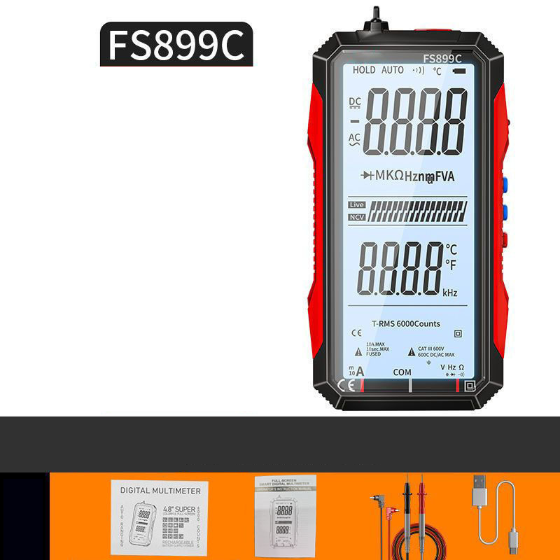 ⚡USB-aufladbares Digital-Multimeter🔋 – 6000 Counts, Großes Farbdisplay & Hintergrundbeleuchtung! 🛠️🔌