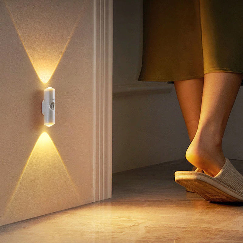💡 Intelligente LED-Nachtlampe mit Bewegungssensor – dimmbar, RGB-Farbwechsel, USB-aufladbar & magnetisch für Schlafzimmer & Flur
