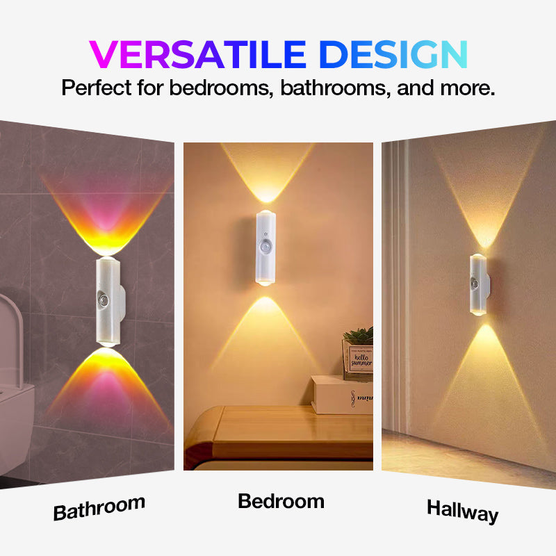 💡 Intelligente LED-Nachtlampe mit Bewegungssensor – dimmbar, RGB-Farbwechsel, USB-aufladbar & magnetisch für Schlafzimmer & Flur