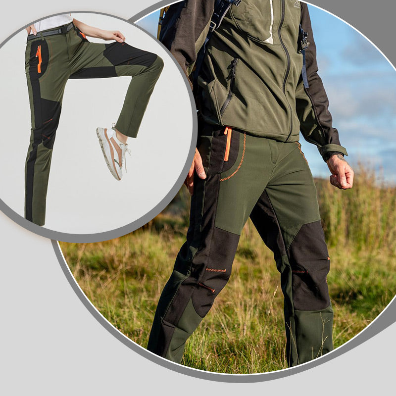 Winddichte, wasserdichte, warme Wanderhose mit elastischem Bund