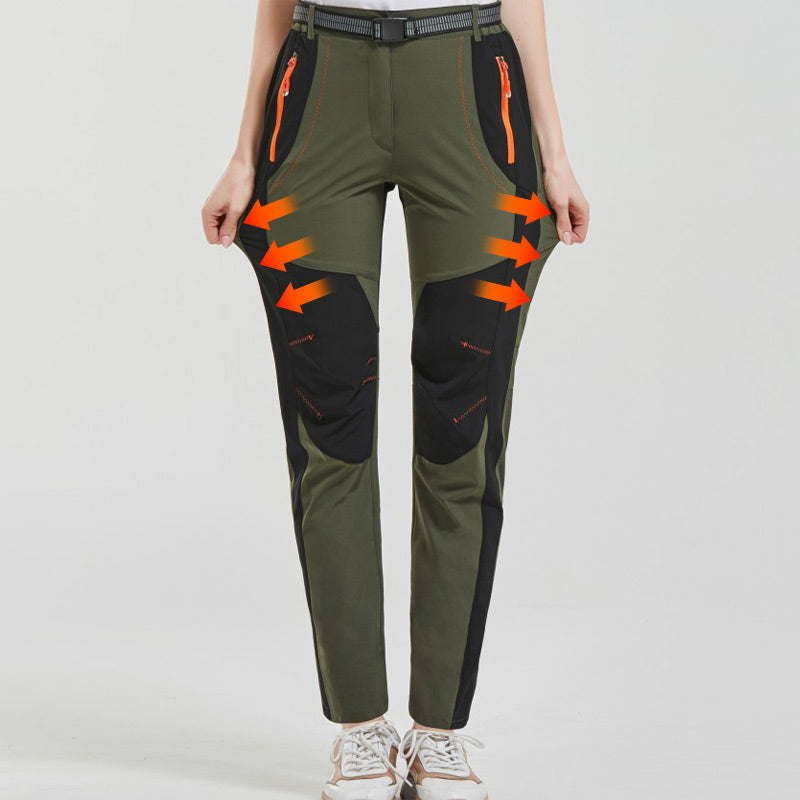 Winddichte, wasserdichte, warme Wanderhose mit elastischem Bund