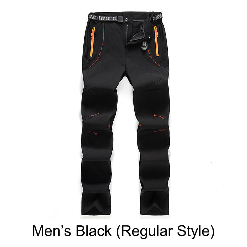 Winddichte, wasserdichte, warme Wanderhose mit elastischem Bund