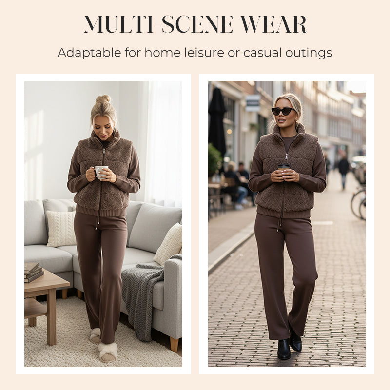 Ihr neues Lieblingsoutfit für den Winter – ein dreiteiliges Lounge-Set aus warmem Strick, das Sie den ganzen Tag über gemütlich, schick und selbstbewusst hält ❄️