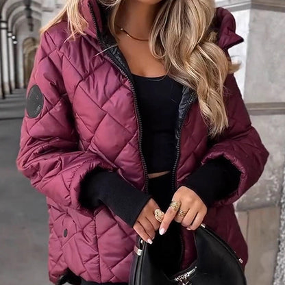 🎅🎁Weihnachtsangebot – 60 % Rabatt⏳Damen Pufferjacke mit Diamant-Steppmuster