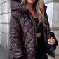🎅🎁Weihnachtsangebot – 60 % Rabatt⏳Damen Pufferjacke mit Diamant-Steppmuster