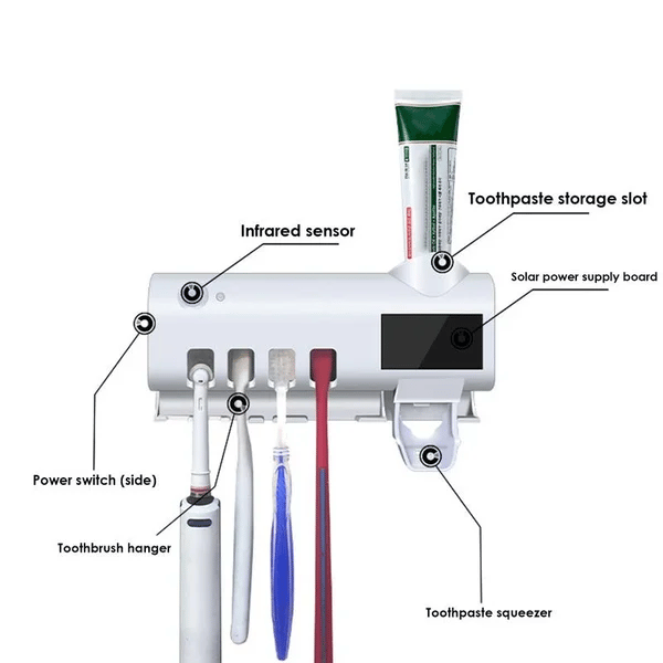 📢📢 JETZT 50 % RABATT!! ⏰🦷 UV-Zahnbürsten-Sterilisator & Halter zur Wandmontage
