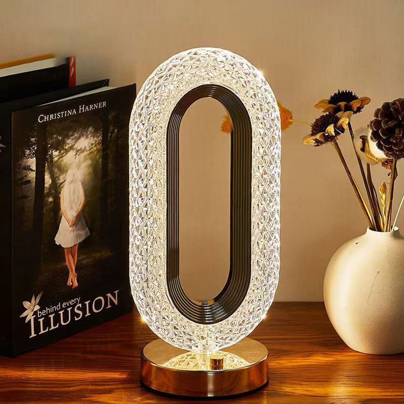 🛍️ 50 % Rabatt – Wiederaufladbare LED-Nachtlichtlampe mit Kristall-Optik, luxuriöses Design für Schlafzimmer & Wohnbereich ✨