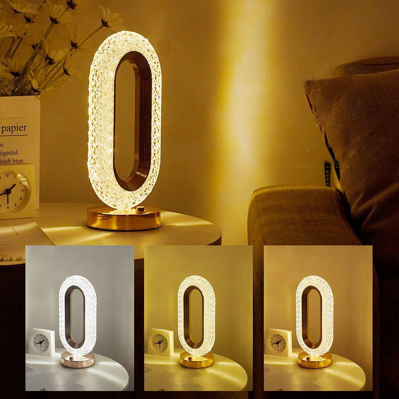 🛍️ 50 % Rabatt – Wiederaufladbare LED-Nachtlichtlampe mit Kristall-Optik, luxuriöses Design für Schlafzimmer & Wohnbereich ✨