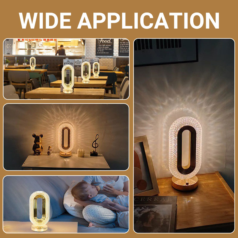 🛍️ 50 % Rabatt – Wiederaufladbare LED-Nachtlichtlampe mit Kristall-Optik, luxuriöses Design für Schlafzimmer & Wohnbereich ✨