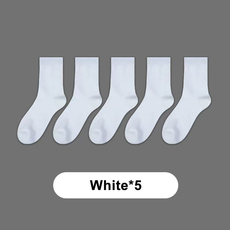 Herren-Crew-Socken aus geruchshemmender Graphene-Mischung – 5 Paar/Set