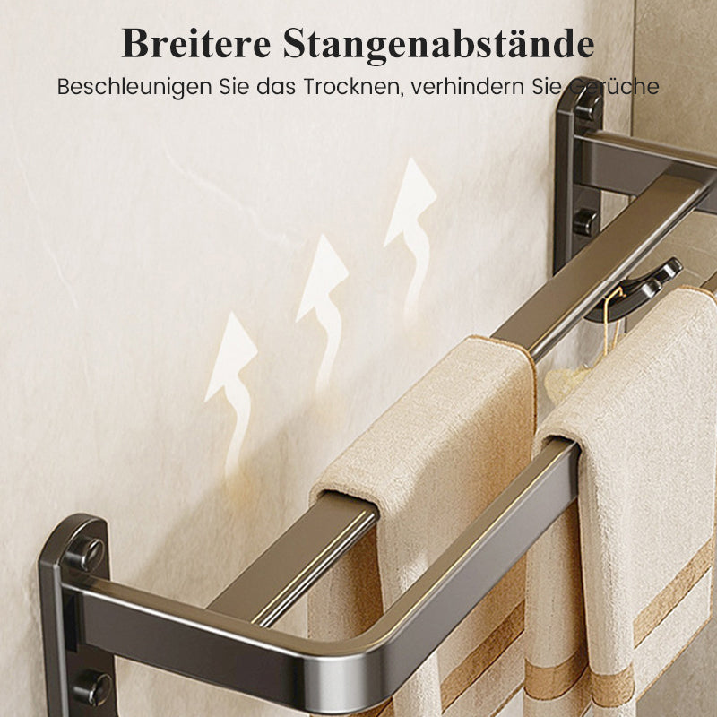 Klappbarer Handtuchhalter zur Wandmontage mit Haken