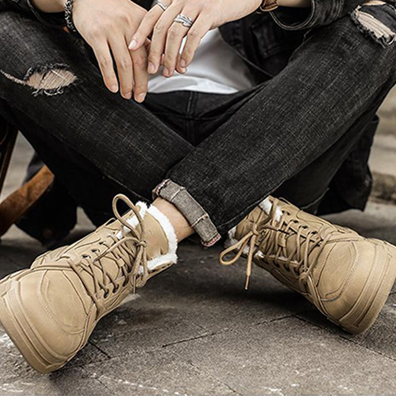 Herren trendige warme High-Top-Knöchelstiefel