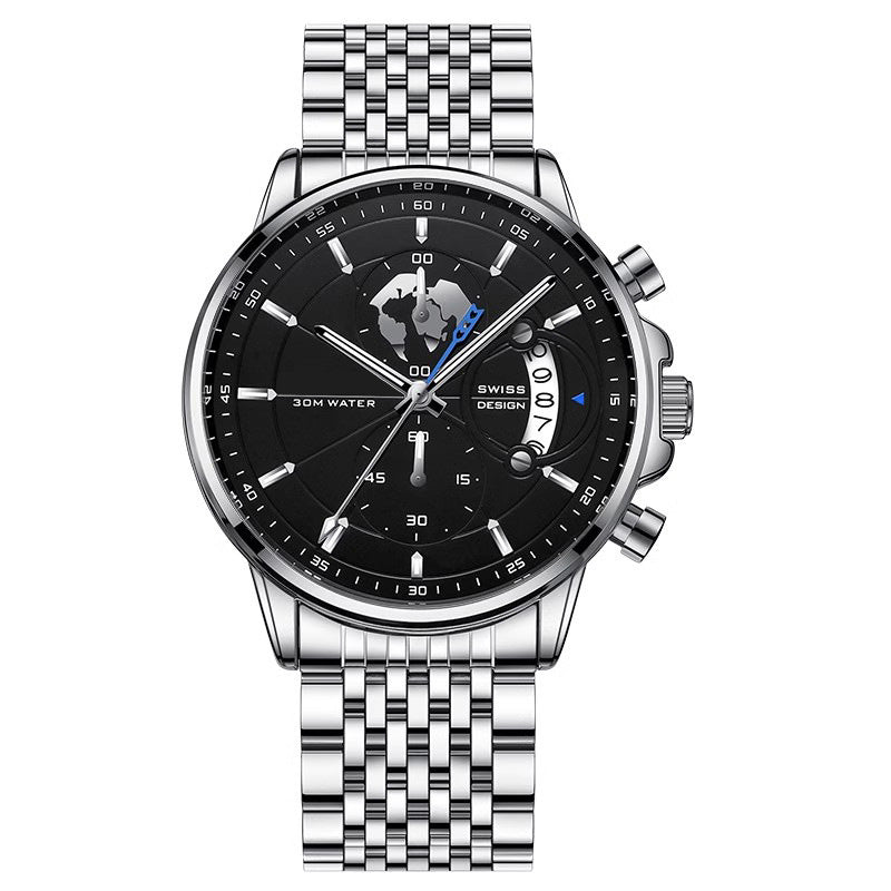 💥Weihnachts-Sonderverkauf: 50 % Rabatt🌍Herrenuhr mit Globusmotiv im maritimen Stil