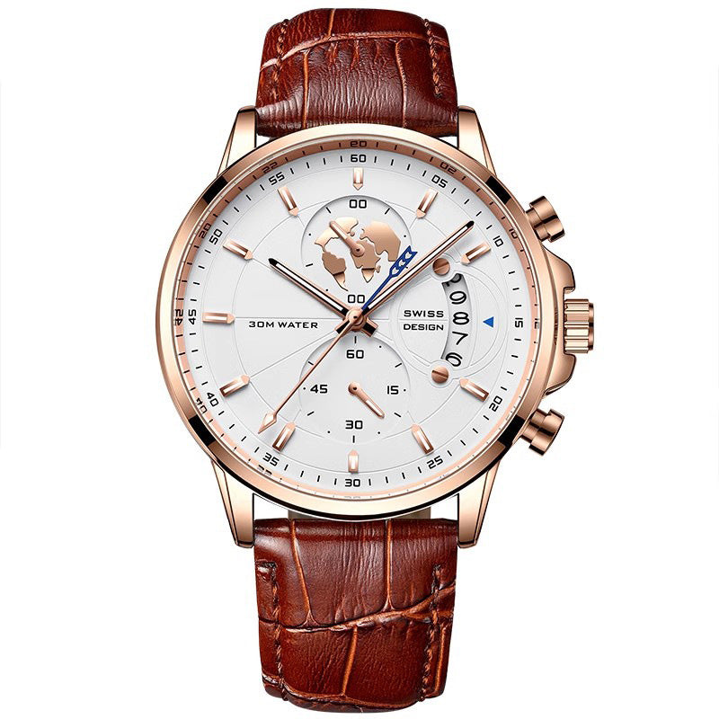 💥Weihnachts-Sonderverkauf: 50 % Rabatt🌍Herrenuhr mit Globusmotiv im maritimen Stil