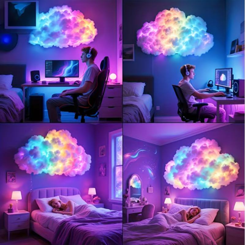 💖Black Friday Super Sale⏳——50 % RABATT!💖 DIY-LED-Lichtset „Gewitterwolke“, USB-betrieben