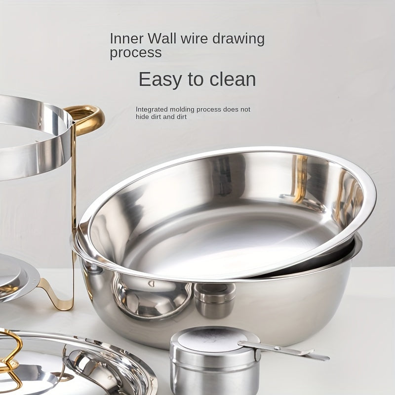 🔥 JETZT 69 % RABATT! 🎄 Buffet-Set mit Warmhaltefunktion aus Edelstahl – gleichmäßige Hitzeverteilung und langlebig, perfekt für Feste und Partys ✨