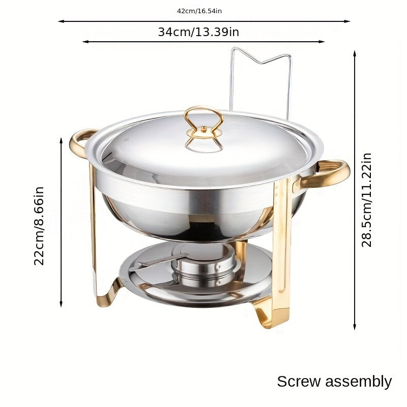 🔥 JETZT 69 % RABATT! 🎄 Buffet-Set mit Warmhaltefunktion aus Edelstahl – gleichmäßige Hitzeverteilung und langlebig, perfekt für Feste und Partys ✨