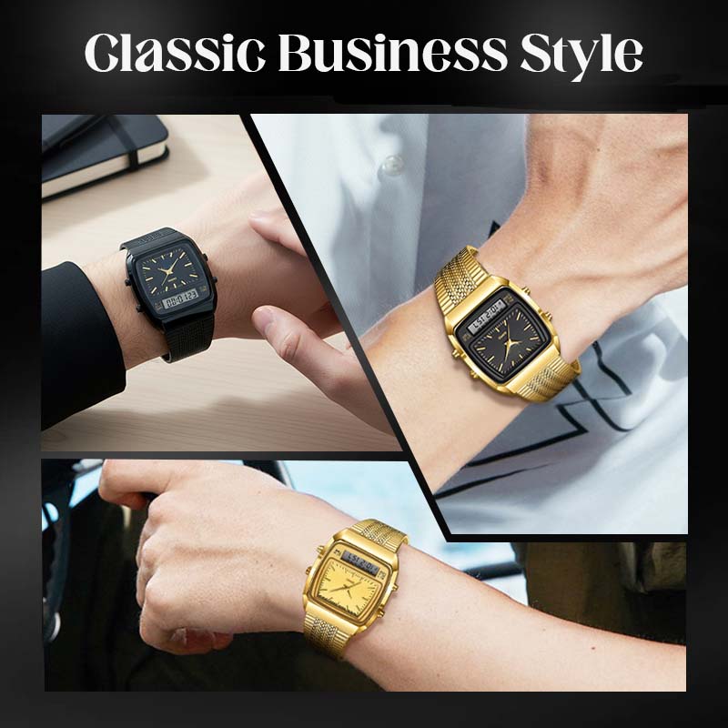 LIEBIG Roman Retro Dual System Multifunktions-Digital-Sportuhr
