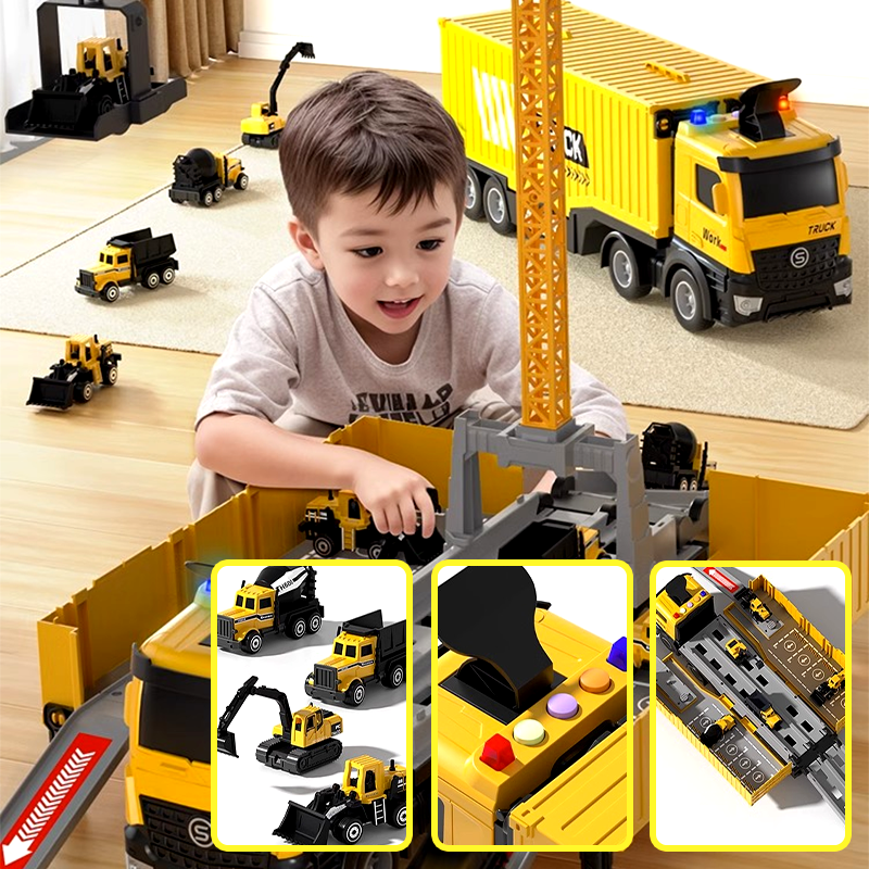 🎁Das beste Weihnachtsgeschenk✨Großes Lkw-Spielzeugset für Kinder