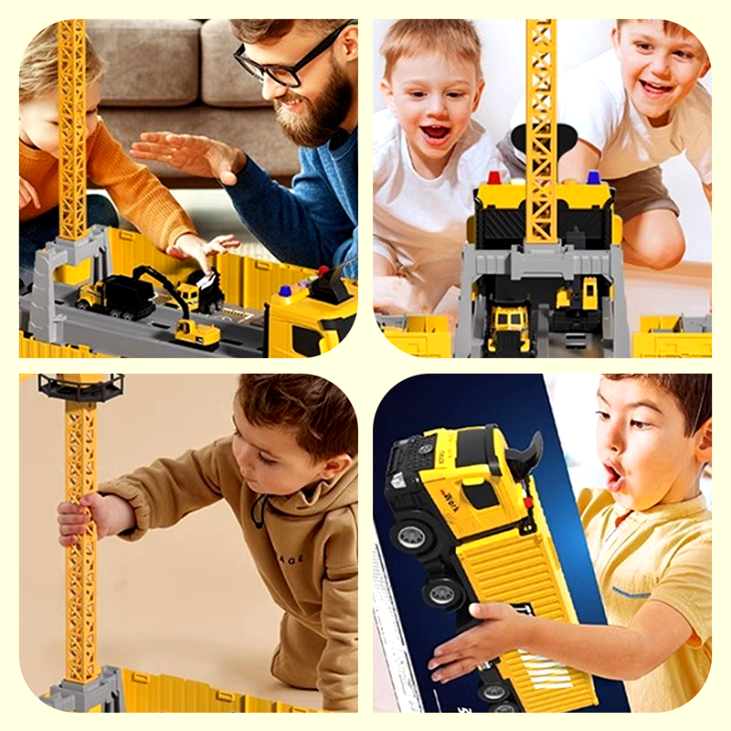 🎁Das beste Weihnachtsgeschenk✨Großes Lkw-Spielzeugset für Kinder