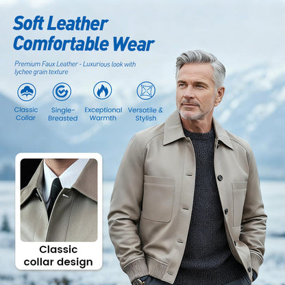 🧥 60% RABATT! ✨ 2025 Maßgeschneiderte Herrenjacke aus Kunstleder – Hochwertige Verarbeitung, Klassischer Schnitt & Atmungsaktives Tragegefühl 💎📦