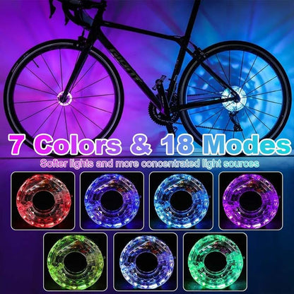 🚲 KAUF 2, ERHALTE 3 GRATIS! ✨ LED-Fahrradnabenleuchte – Mehrfarbige Lichter, Wasserdicht & Einfache Montage 🌈🔧