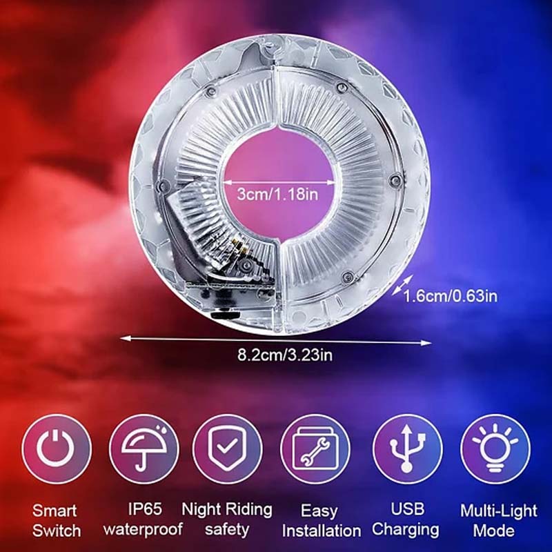 🚲 KAUF 2, ERHALTE 3 GRATIS! ✨ LED-Fahrradnabenleuchte – Mehrfarbige Lichter, Wasserdicht & Einfache Montage 🌈🔧