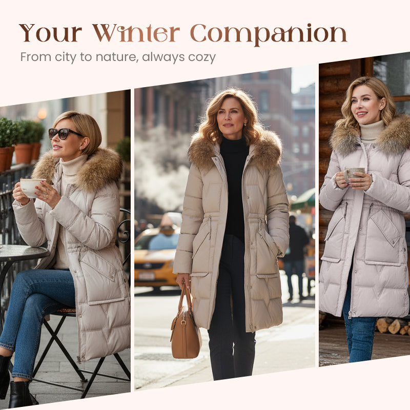 ⏳Nur für kurze Zeit 54 % Rabatt⏰Winddichter, gesteppter langer Wintermantel für Damen🧥