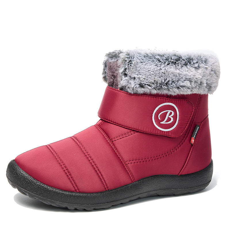🎊Neujahrsverkauf🎊Warme, mit Fell gefütterte, wasserdichte Damen-Slip-On-Stiefel