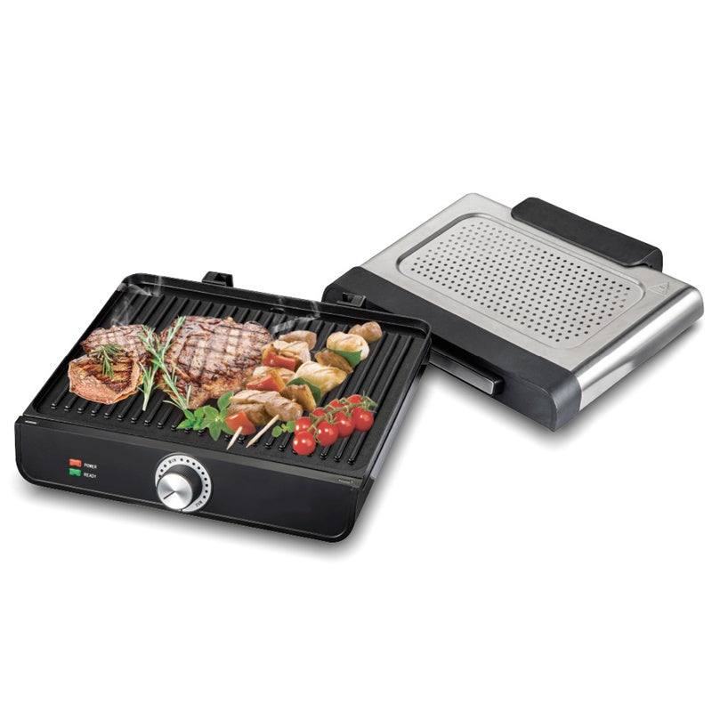 🔥2200W Rauchfreier Indoors Grill mit Antihaft-Grillplatte