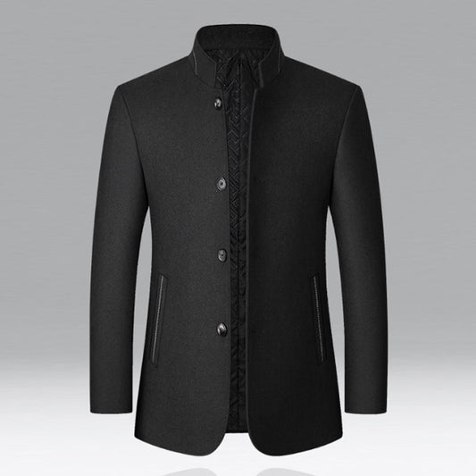 🔥Der absolute Renner 2026! Die Wolljacke, die Väter lieben🌟 Zhongshan-Kriegermantel mit Stehkragen❄️ Warm und stylisch!