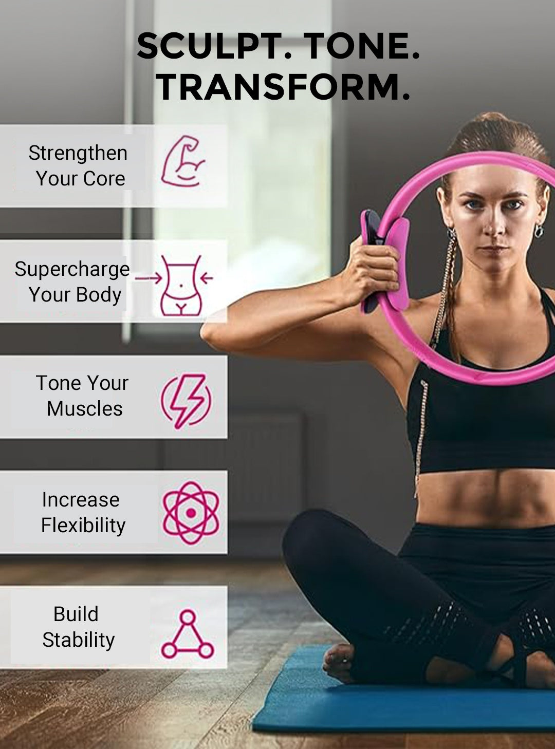 💪🌸 Formen, stärken, Haltung verbessern – der All-in-One-Pilatesring für jedes Level! 🌿✨ Nachhaltig & effektiv für zuhause.
