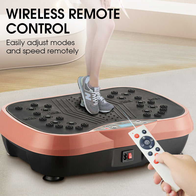 Hochleistungs-Vibrationsplatte Trainingsgerät, 200 kg Tragkraft, Bluetooth-Fernbedienung, 4 Trainingsmodi – Fitnessgerät für das Heimstudio
