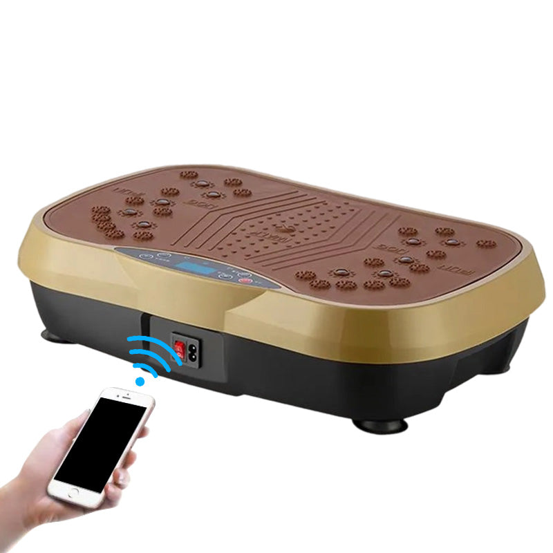 Hochleistungs-Vibrationsplatte Trainingsgerät, 200 kg Tragkraft, Bluetooth-Fernbedienung, 4 Trainingsmodi – Fitnessgerät für das Heimstudio